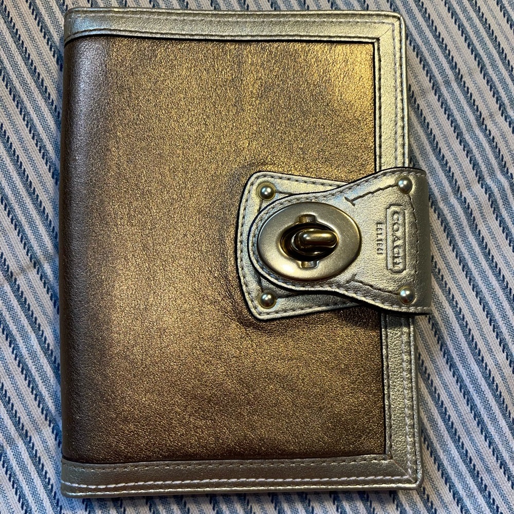 Coach metallic gold Legacy photo album